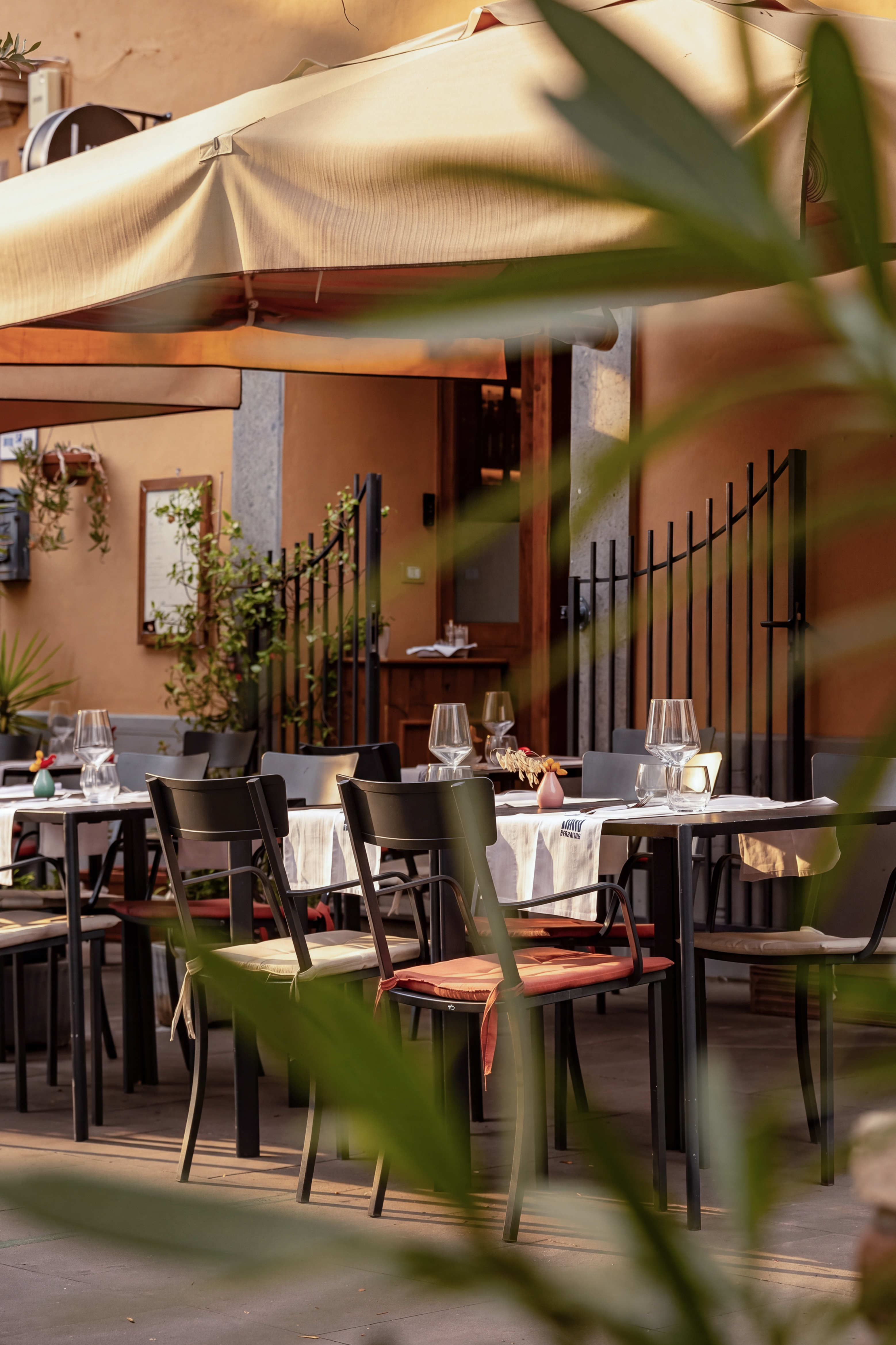 Sala esterna di Lume Osteria, ristorante a Roma vicino al Vaticano